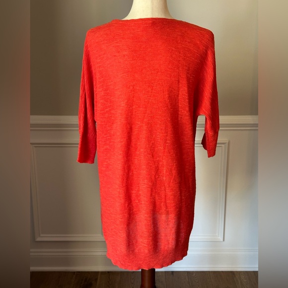 Eileen Fisher Organic Linen Cotton Blend V-Neck Tunic Top size Small - Picture 3 of 10